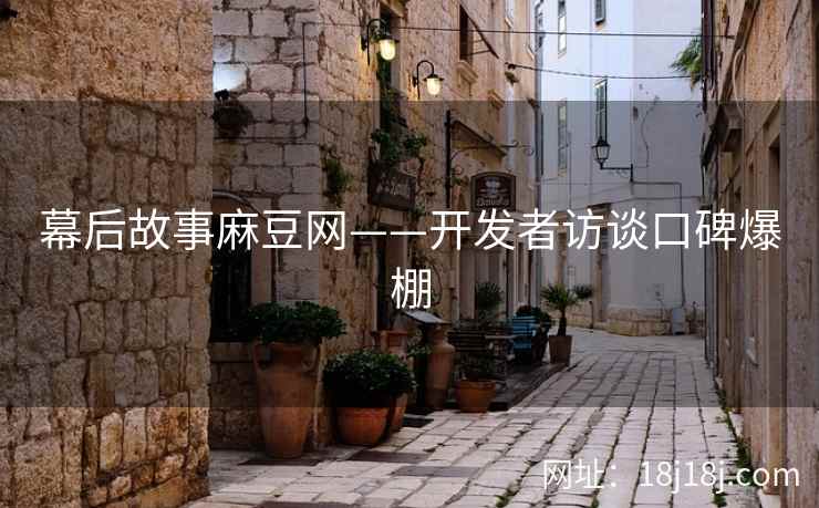 幕后故事麻豆网——开发者访谈口碑爆棚